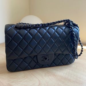 Chanel So Black Chevron Shoulder Bag